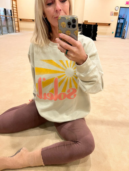 SOLEIL SWEATSHIRT in Pink Sand