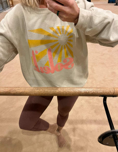 SOLEIL SWEATSHIRT in Pink Sand