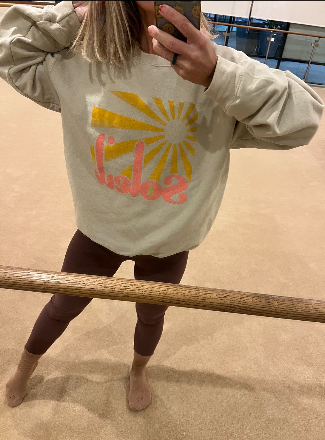 SOLEIL SWEATSHIRT in Pink Sand