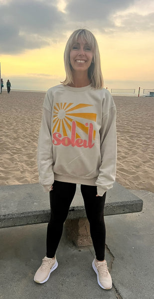 SOLEIL SWEATSHIRT in Pink Sand