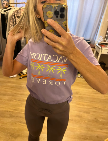 VACATION FOREVER TEE in Purple