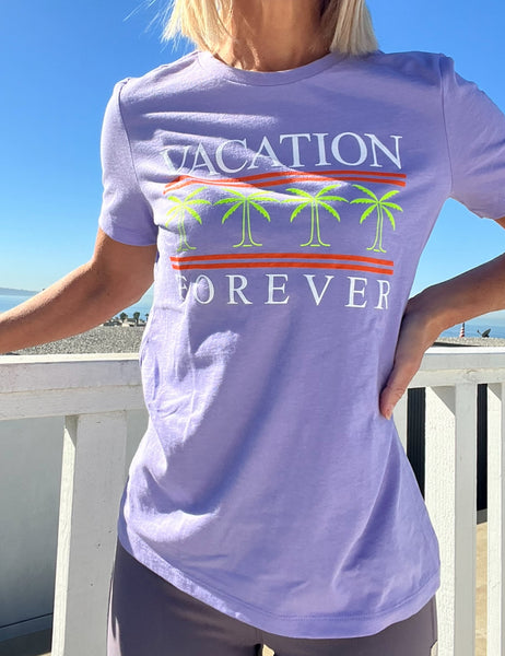 VACATION FOREVER TEE in Purple